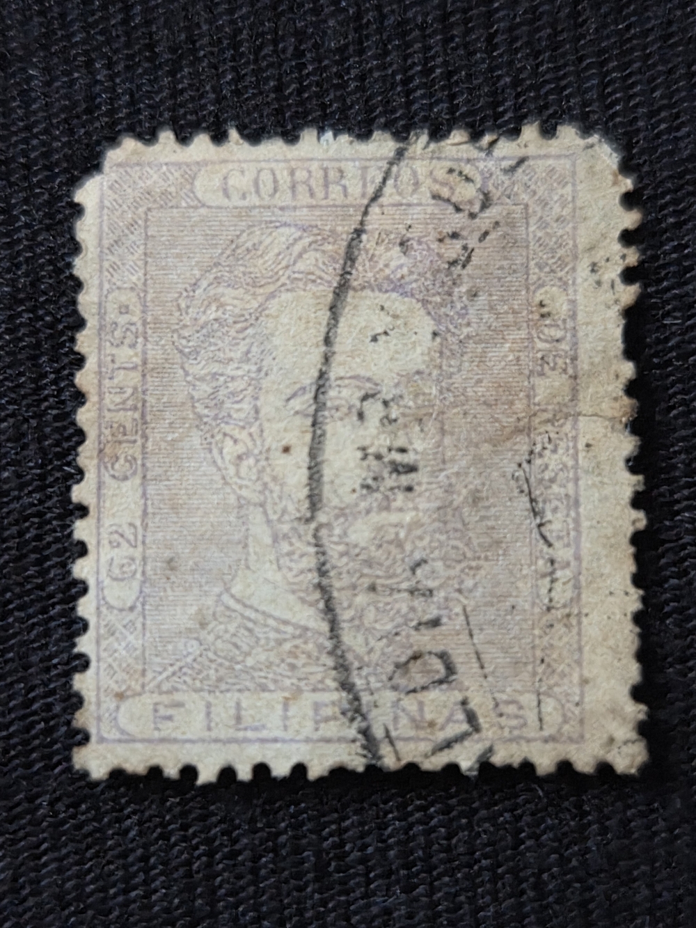 Vintage PHILIPPINES  Postage Stamp - SPAIN COLONY USED HINGED
